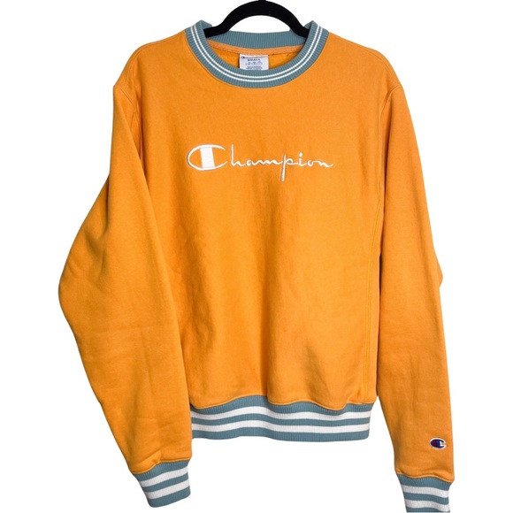 Champion Men’s Reverse Weave Sweatshirt Capri Orange - Picture 3 of 7